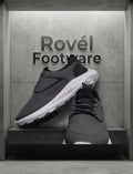 black low-top men's casual sneakers